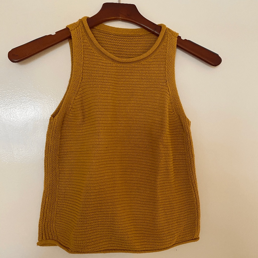 Sweater knit tank top